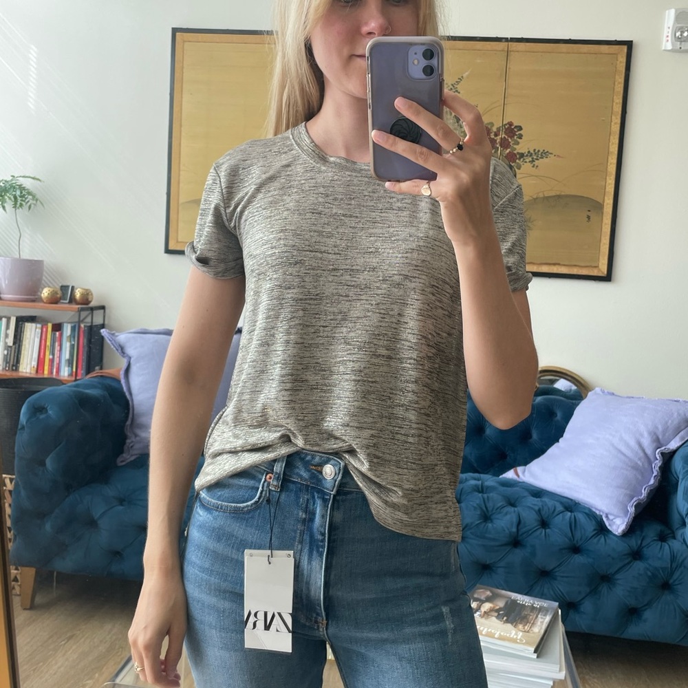 Anthropologie Deletta Shimmer T Shirt